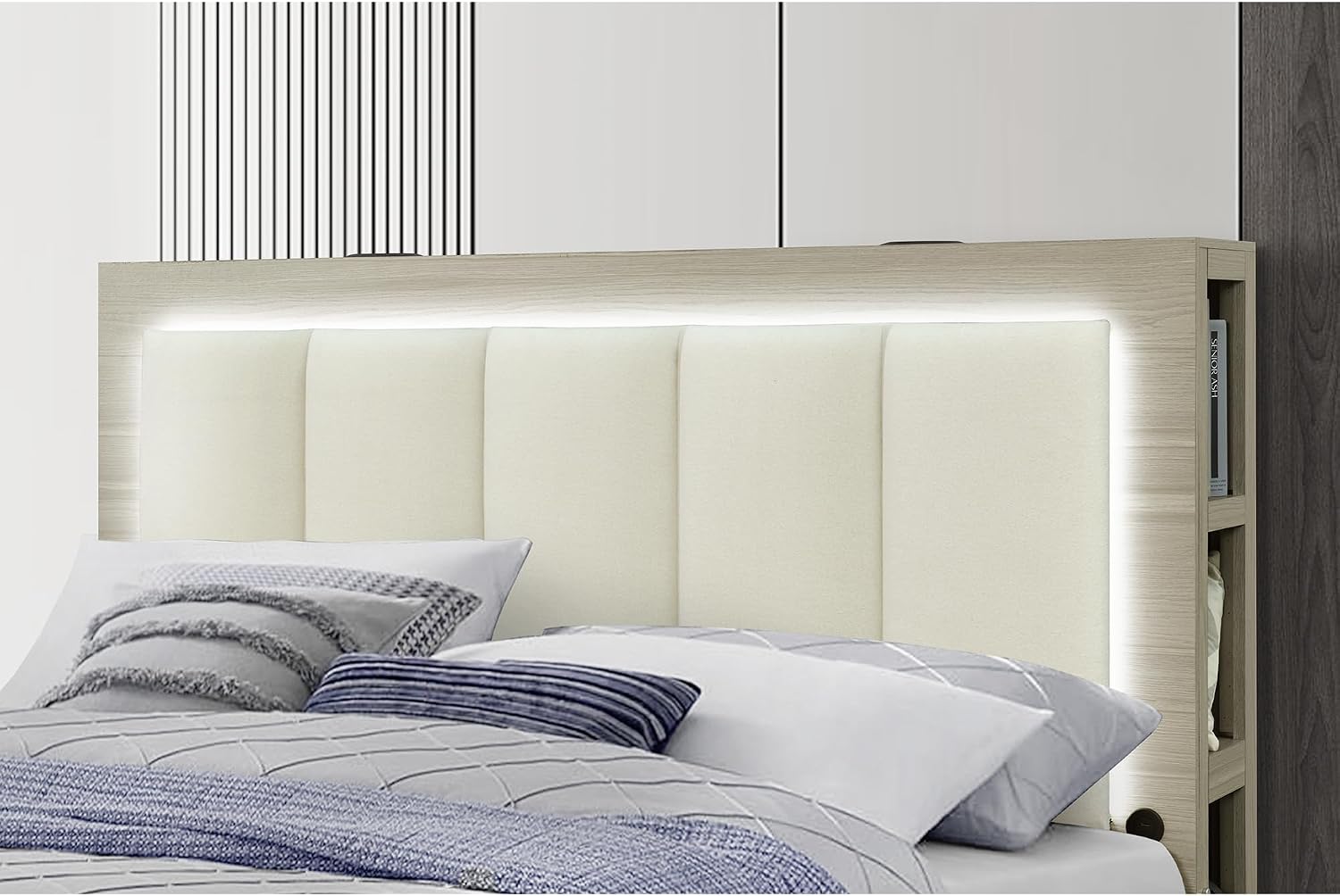 5PC Natural White Full Bedroom Set HA215