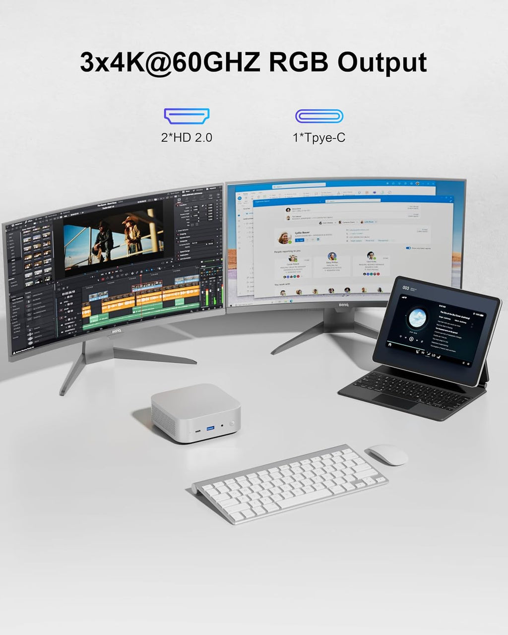 Mini PC Intel Core i3-1215U (6C/8T),(Beats 5500U) 12GB RAM 512GB SSD, Dual M.2 NVMe & SATA, Triple 4K@60Hz, USB-C, WiFi 6 BT5.2, Small Desktop Computer