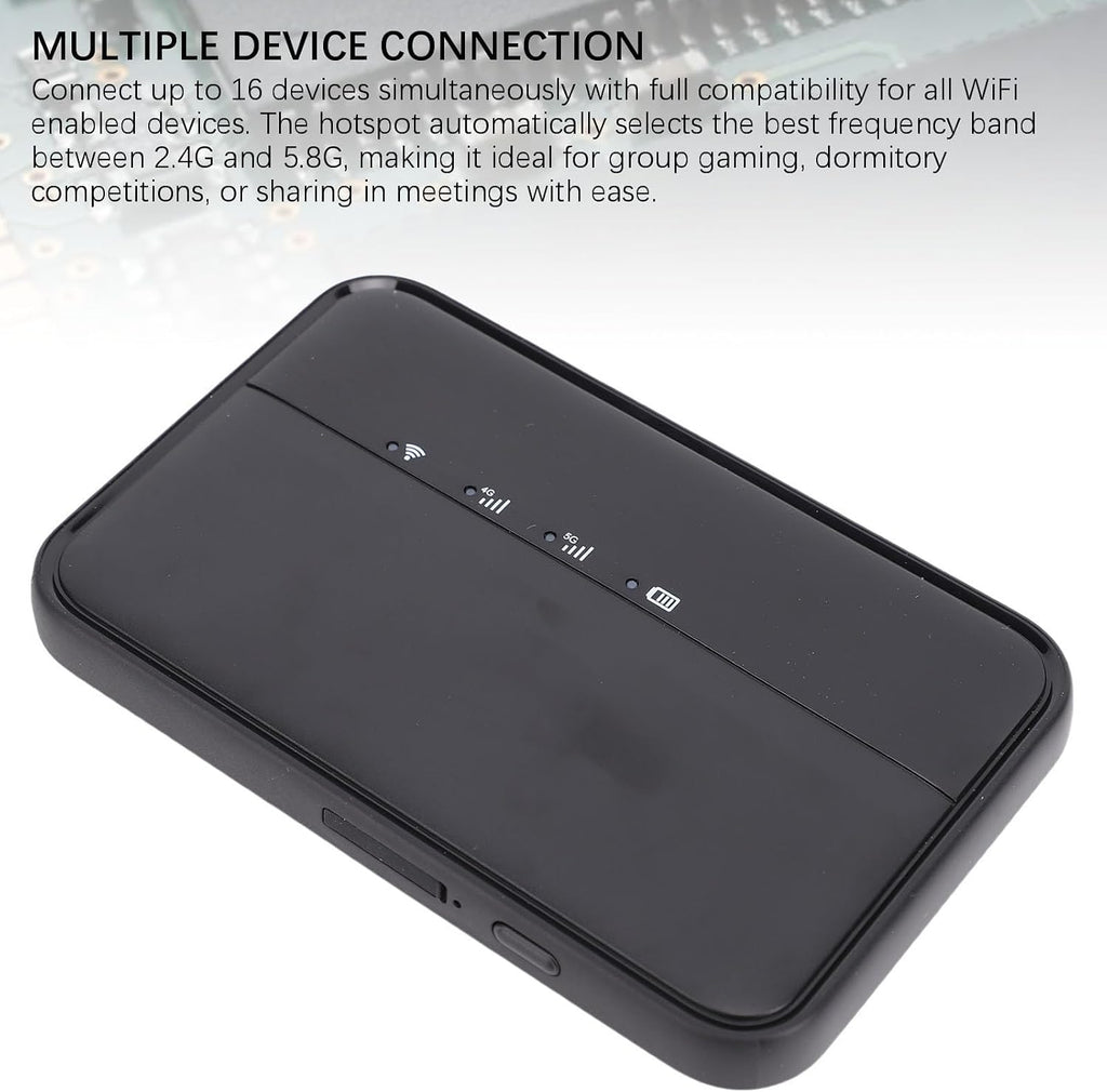 LICAEVEY 5G Mobile Hotspots Portable WiFi, Router with SIM Card Slot, 900mbps 5G Modem Wireless Router with 10000mah Battery, Supports 16 Connected Devices