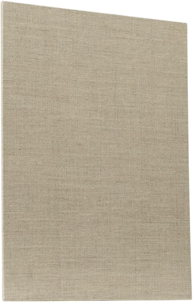 Senso Clear Primed Linen Panels - Small Sampler Set of 12 Canvas Panels - 3 Each of Sizes 8x10, 9x12, 11x14, and 16x20 for Painting Oils, Acrylics, Pastels and More