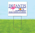 Desantis 2024 (18' x 24') Yard Sign, Quantity Discounts, Multi-Packs, Includes Metal Step Stake, Bandit, New, Advertising, USA | Election, Political, Republican, President, Vote