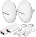 Wireless Bridge NBE-5AC-GEN2 PRE-CONFIGURED Bundle of 2 Ubiquiti NanoBeam 5AC GEN2, 2 Units Kit 100% Configured as Outdoor Point-to-Point Wi-Fi Bridge, Plug and Play, 450+ Mbps Speed, 15+ km Range.