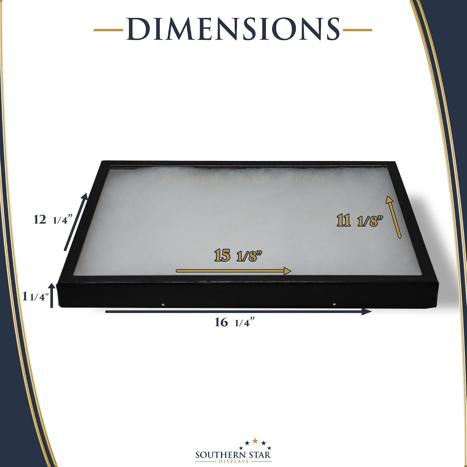 8 Pack of 12 x 16 x 1 1/4' Riker Display Cases for Collectibles Jewelry Arrowhead & More