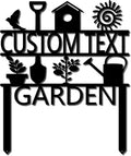 Custom Garden Sign, Garden Sign, Personalized Garden Sign, Garden Stake (27' W x 23' H, Black)