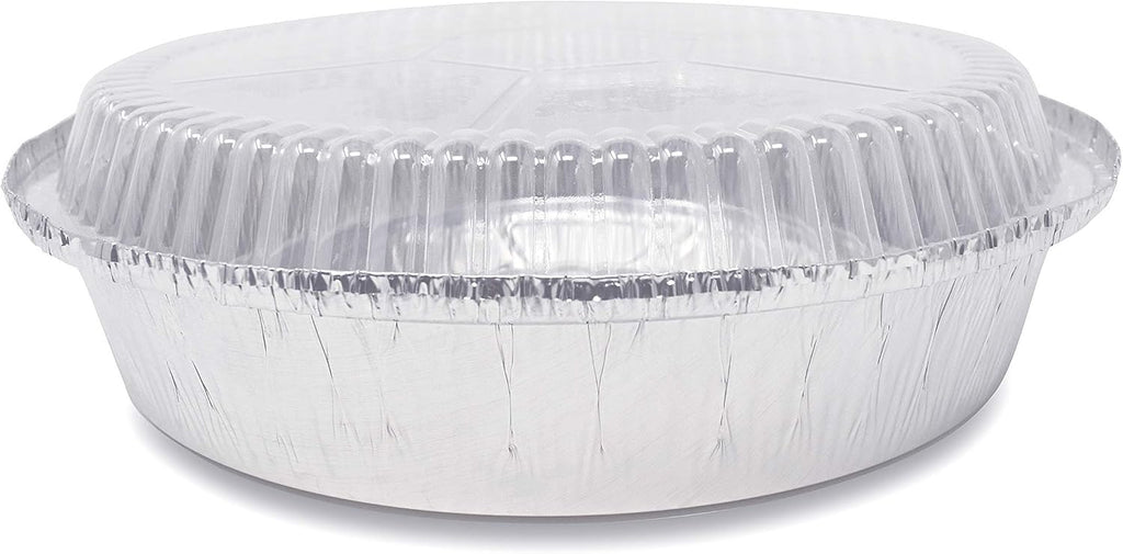(360 Pack) Premium 6-Inch Round Foil Pans with Plastic Dome Lids l Heavy Duty l Disposable Aluminum Tin for Roasting, Baking, or Cooking