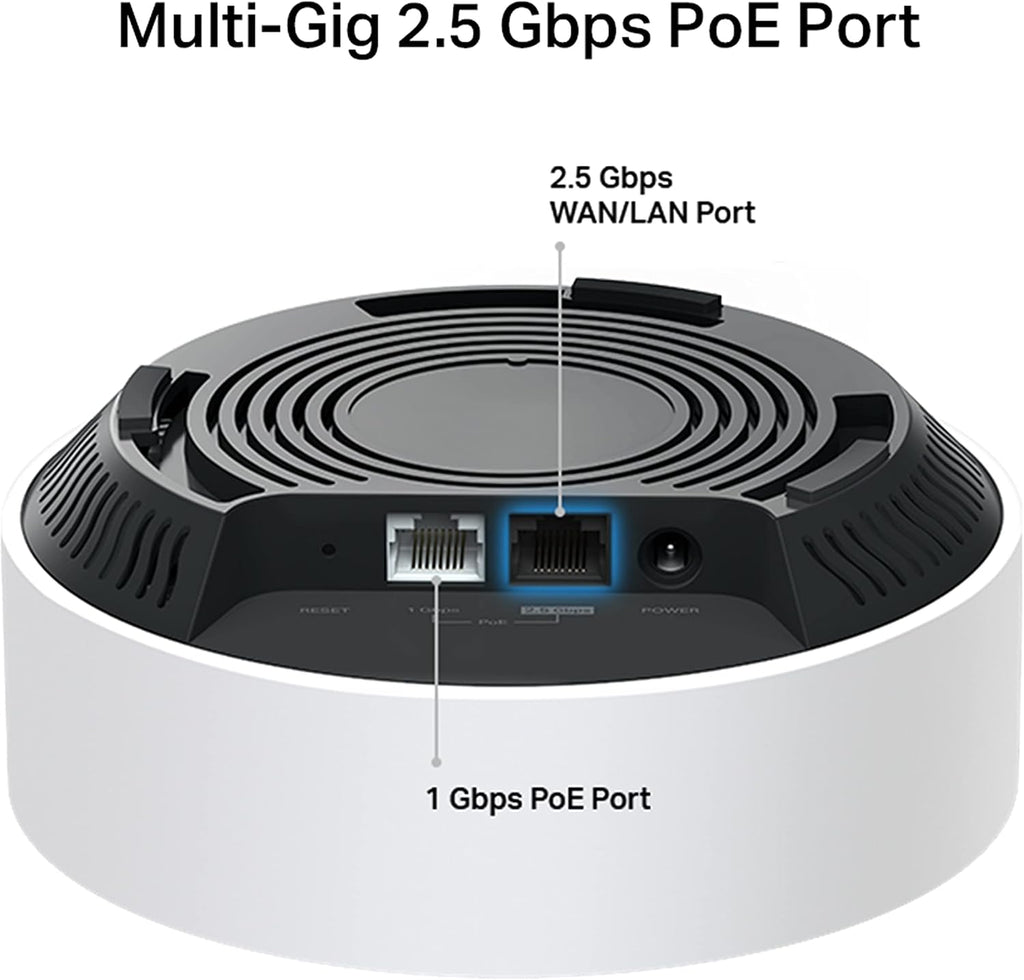 TP-Link Deco X50-PoE(1-Pack) - WiFi Mesh AX3000 Mbps,Dual-Band, Sistema WiFi 6, 1 Puerto 2.5 Gbps + 1 Puerto Gigabit，Hasta 230 m²，conesta Hasta 150 Dispositivo，Compatible con Google Home y Amazon