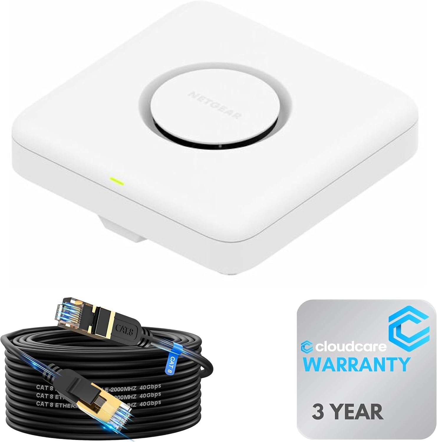 NETGEAR WBE750 Tri-Band 𝐖𝐢𝐅𝐢 𝟕 18.40 Gbps Access Point | 6 GHz | Ceiling and Wall Mount Included | Cloud Care's 3-Year Warranty SupportPlus Included