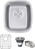 Ruvati 15 x 18 inch Undermount Bar Sink - 16 Gauge Stainless Steel Bar Prep Sink with Brushed Finish hides scratches - Easy-to-Clean Undermount Sink - RVM4110