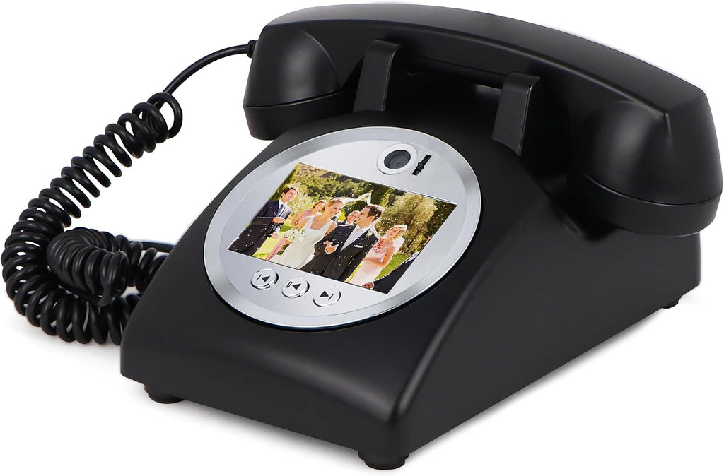 Video Audio Guest Book Wedding Phone, 1080P Video Guestbook Phone for Wedding, Bridal Shower, Birthday Party, Baby Shower, Anniversary Engagement (Matte Black)