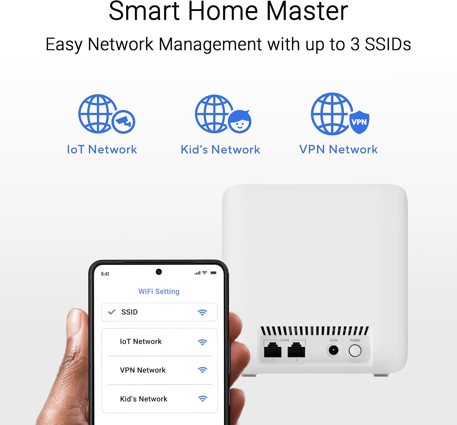 ASUS ZenWiFi BD5 Dual-Band WiFi 7 Mesh, 5000 Mbps, 6800 sq.ft (3pk), Dual 2.5G Ports, Security and Parental Controls Included, Smart Home Master SSIDs (Renewed)