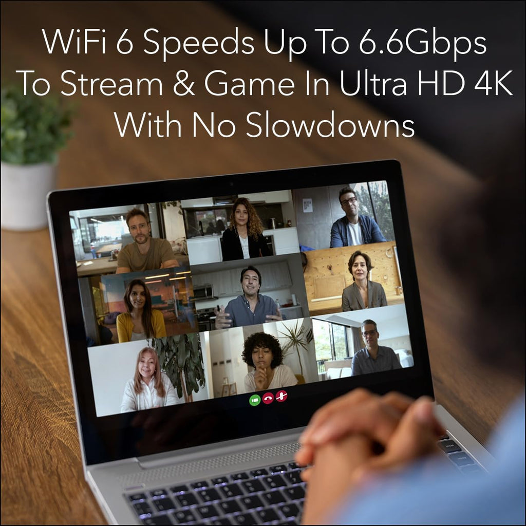 NETGEAR Nighthawk 8-Stream WiFi 6 Router (RAX70) - Security Features, AX6600 Tri-Band Wireless Speed (up to 6.6 Gbps) - Coverage up to 2,500 sq. ft., 40 Devices