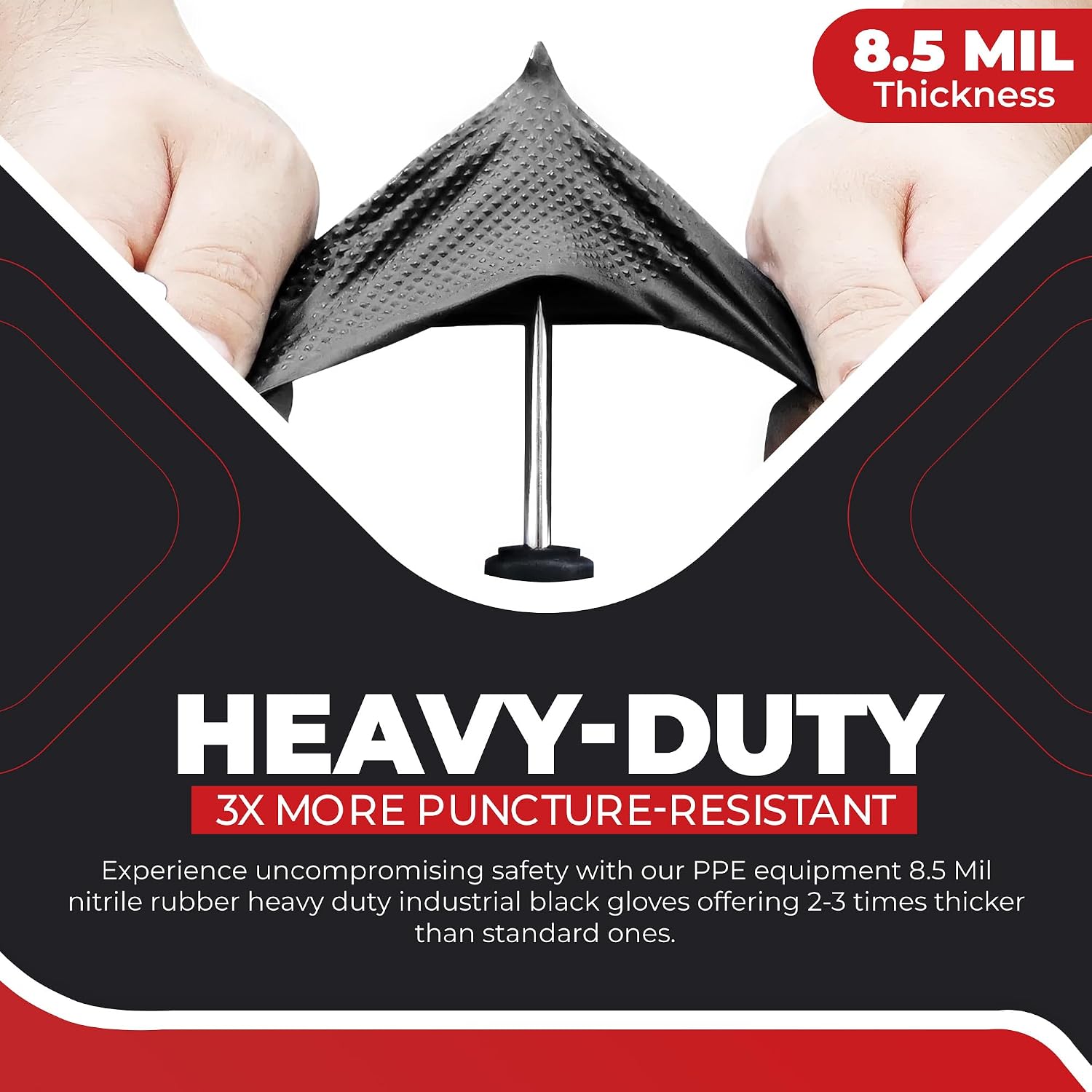 Industrial Nitrile Gloves – Heavy Duty Latex & Powder Free Disposable Gloves with Diamond Texture