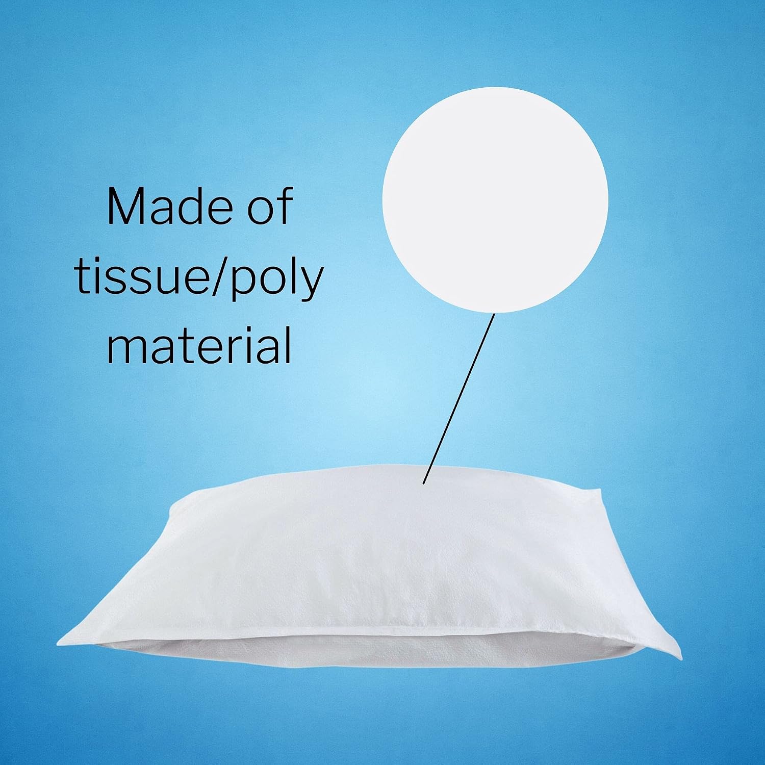 McKesson Disposable Pillow Case Covers [500 Count] Bulk Pillowcase, Single-Use for Medical Hospital Travel, Standard Size, White, 21 in x 30 in
