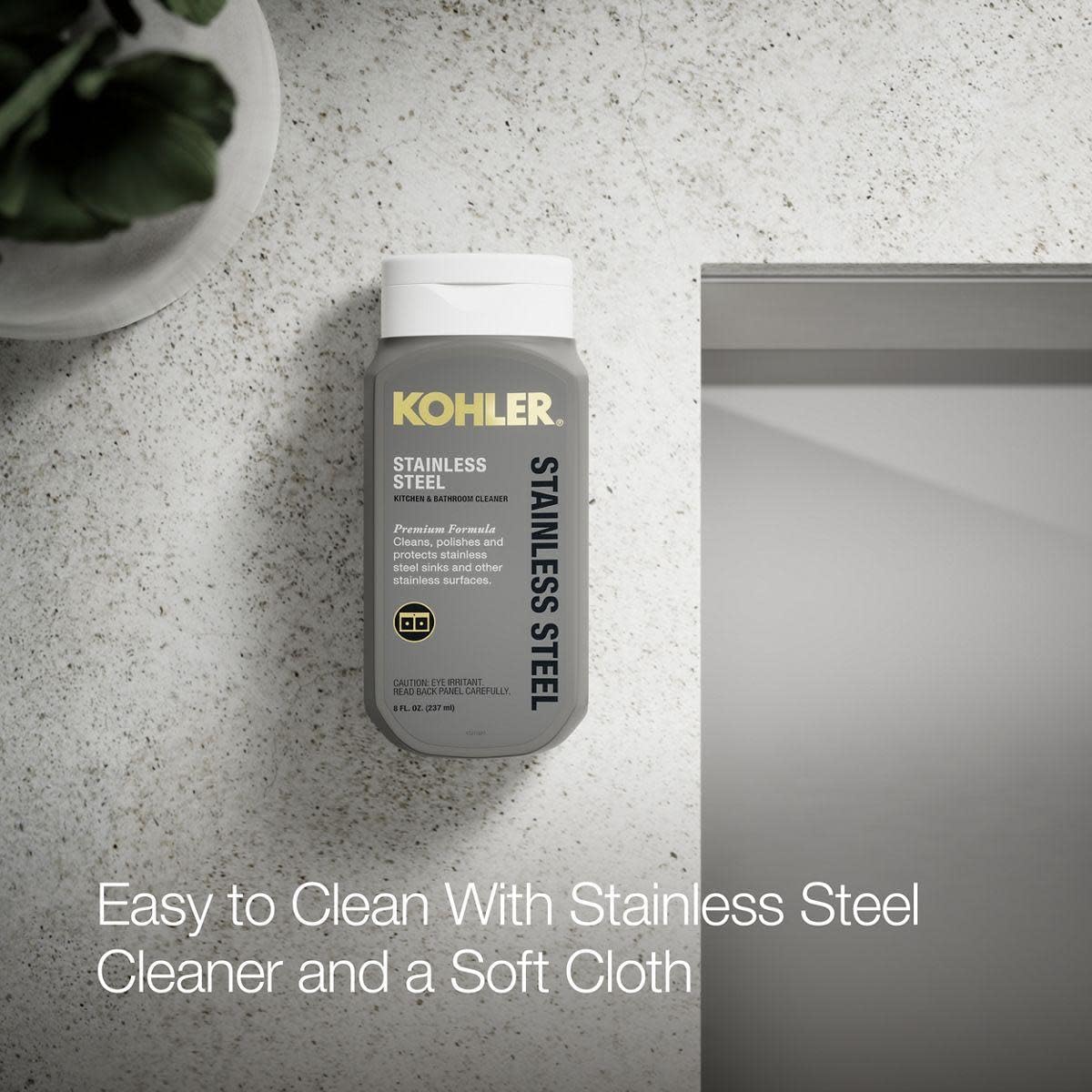 KOHLER 80085-1PC-NA Task™ 33' Smart Divide Top-/Undermount Double-Bowl Workstation Kitchen Sink, Includes Workstation Sink Accessories, Stainless Steel, 1 Faucet Hole
