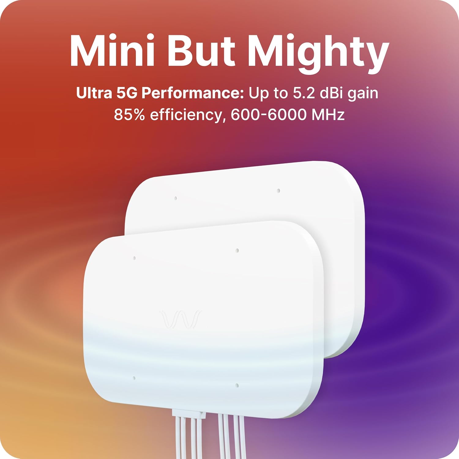 Waveform QuadMini Duo: 8x8 MIMO Low-Profile Antenna Kit | External Antenna for 4G/5G Routers & Gateways | Compatible w/T-Mobile Home Internet G5AR Gateway | 10' SMA Cable, U.FL Adapters, Window Entry
