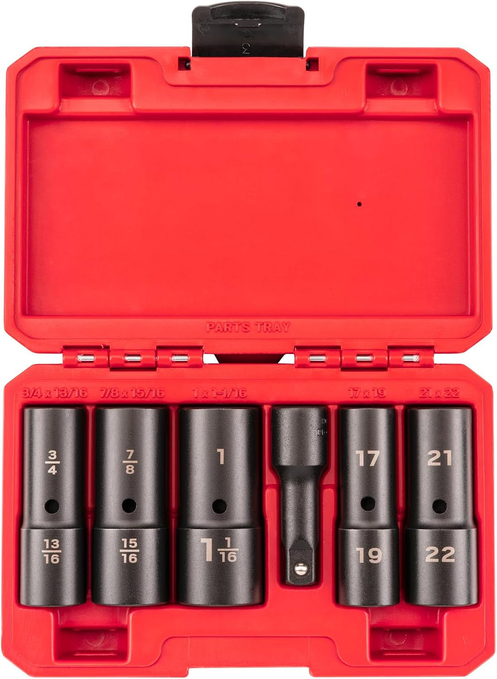 TEKTON 1/2 Inch Drive Thin Wall Impact Flip Socket Set with Case (6-Piece) | SIF92400 (Pack of 6)