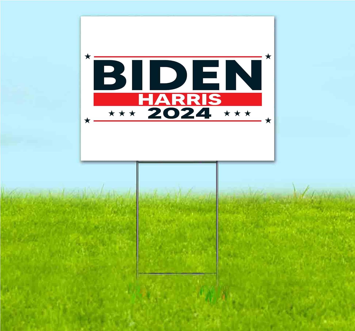 Biden Harris 2024 (18' x 24') Yard Sign, Quantity Discounts, Multi-Packs, Includes Metal Step Stake, Bandit, New, Advertising, USA | Election, Political, Democrat, Vote