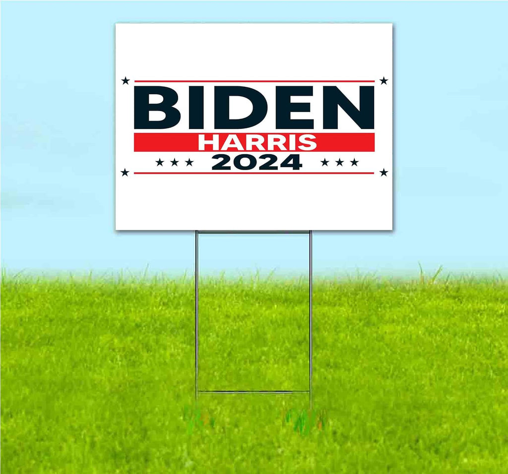 Biden Harris 2024 (18' x 24') Yard Sign, Quantity Discounts, Multi-Packs, Includes Metal Step Stake, Bandit, New, Advertising, USA | Election, Political, Democrat, Vote