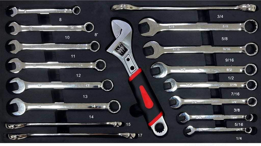 Tool Set and Mechanic Tool Set Box with Handle and 3-Drawer Heavy Duty Metal Box - 339 Piece Tool Kits for Adults Mechanics Workshop Maintenance and Repair Projects - Red