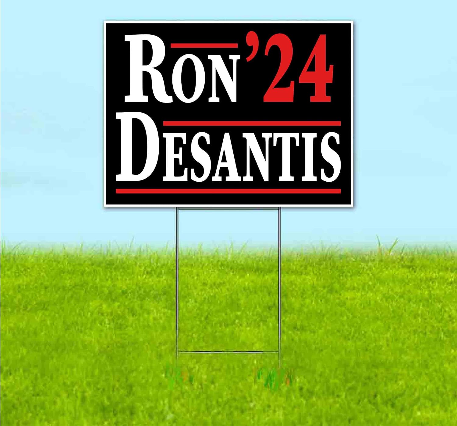 Ron Desantis 2024 (18' x 24') Yard Sign, Quantity Discounts, Multi-Packs, Includes Metal Step Stake, Bandit, New, Advertising, USA | Election, Political, Republican, Vote