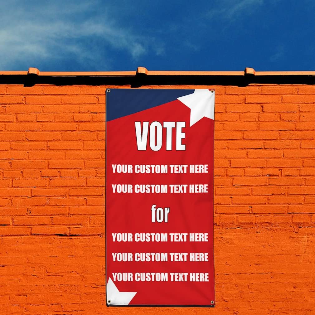 Custom Vertical Vinyl Banner Multiple Sizes Vote Elect Election State Representative Political Outdoor Weatherproof Industrial Yard Signs 10 Grommets 144x60Inches
