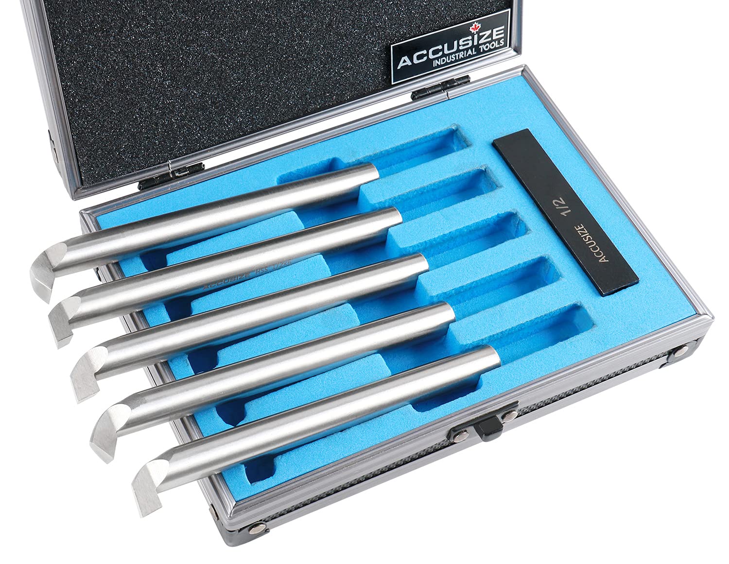 Accusize Industrial Tools 1/2 inch 6 pcs H.S.S. Internal Threading and Boring Tool Set, 2663-2004