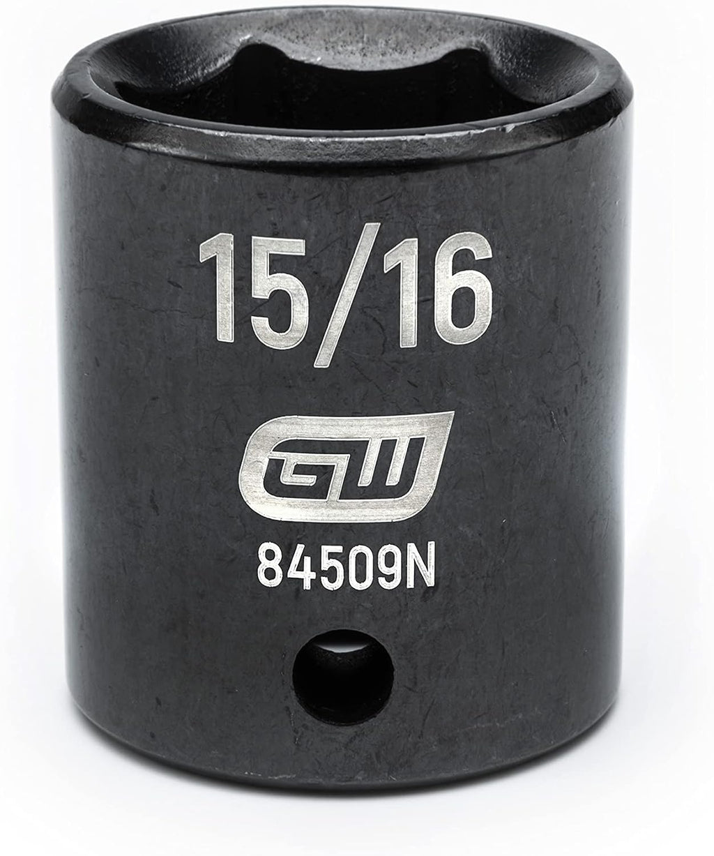 GEARWRENCH 19 Pc. 1/2' Drive 6 Pt. Standard Impact Socket Set, SAE - 84932N (Pack of 3)