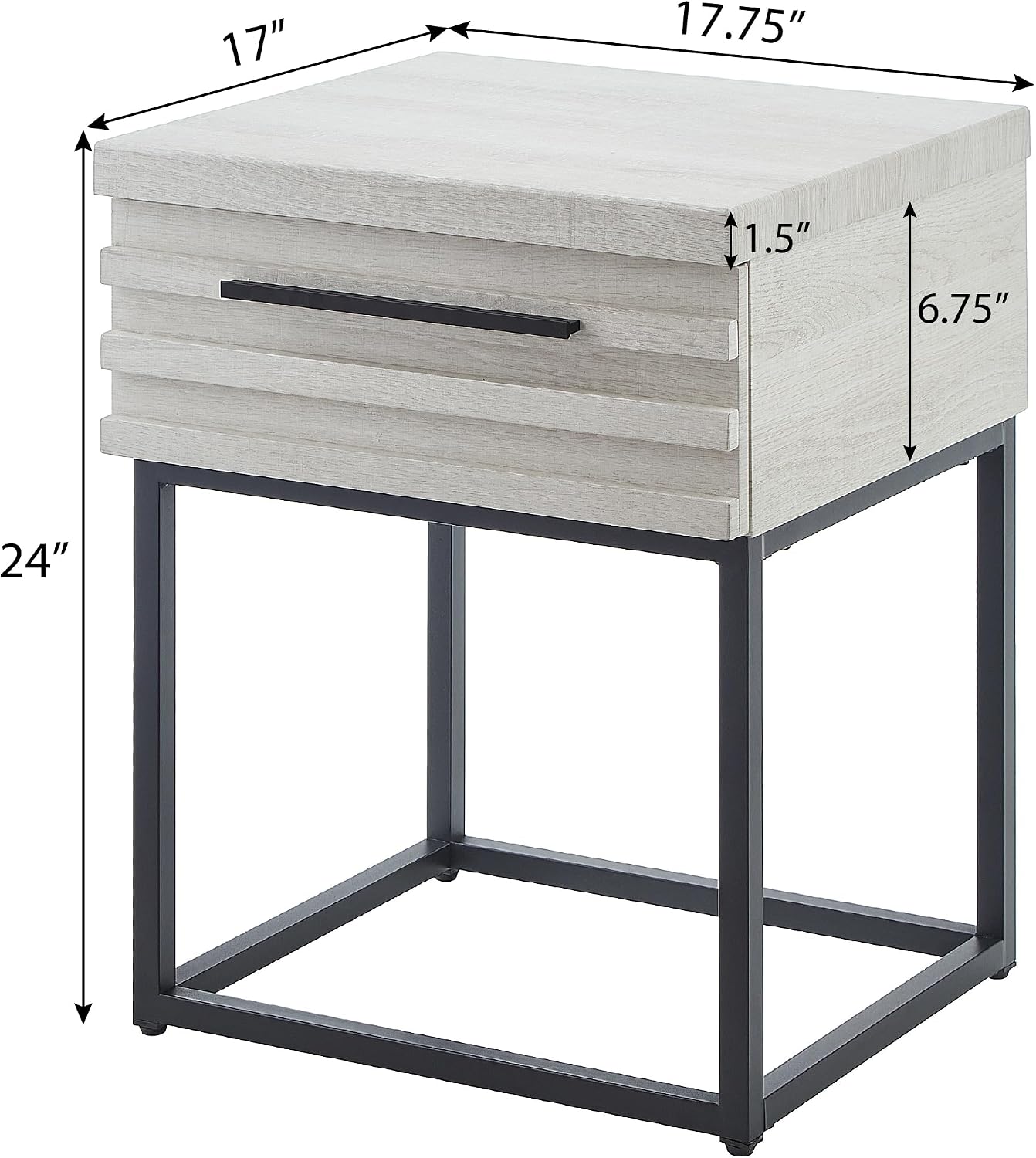 Elegant Plush 2-Piece Bedroom Set for Cozy Comfort, Upholstered Full Bed with Stylish Nightstand, Off White