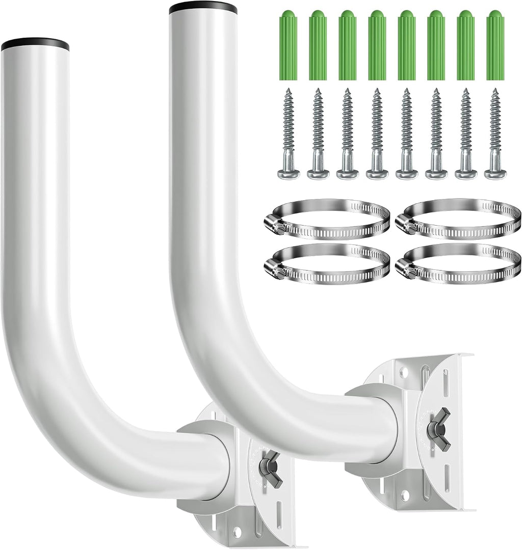 Wireless Bridge Point to Point Outdoor WiFi with Poles Included, Wireless Network Expansion Kit, High Speed 5G | 2 Units Bridge Kit Complete Pre-Configured - P2P 1000Mbps 5Km(2Pack)