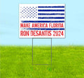 Desantis 2024 (18' x 24') Yard Sign, Quantity Discounts, Multi-Packs, Includes Metal Step Stake, Bandit, New, Advertising, USA | Election, Political, Republican, President, Vote