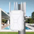 AX3000 Outdoor WiFi Extender, Dual Band 5G+2.4G Outdoor Long Range Extender Signal Booster with POE, Wi-Fi 6 Wireless Access Point, Wireless Outdoor Repeater, Compatible Starlink for Farm Camping RV