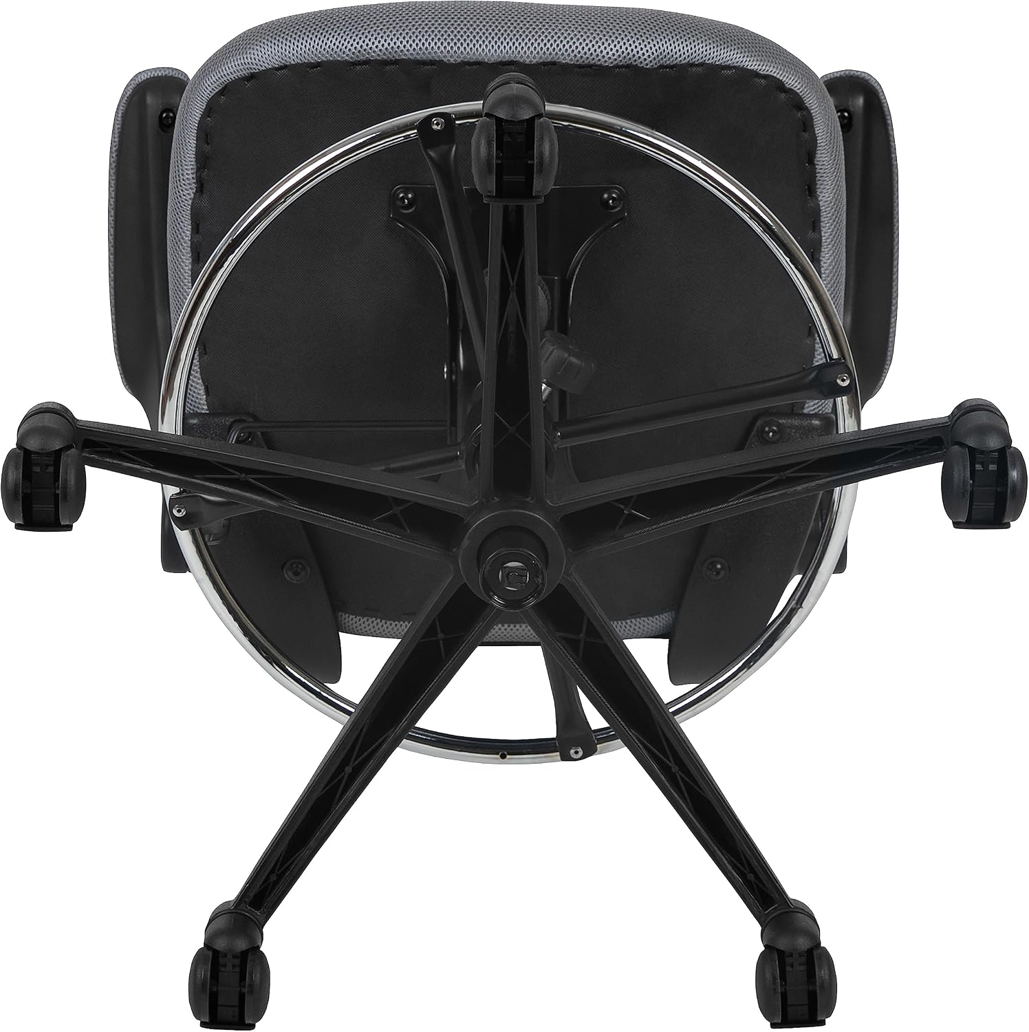 Flash Furniture Kelista Mid-Back Swivel Office Chair with Adjustable Seat Height, Ergonomic Mesh Desk Chair with Flip-Up Armrests, Dark Gray