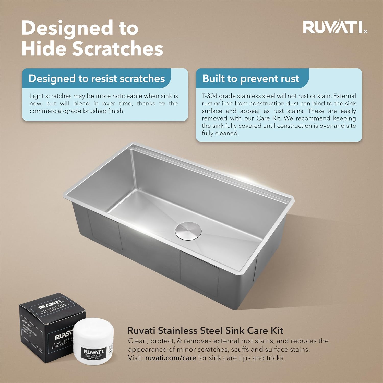 Ruvati 32-inch Round Corner Undermount 16 Gauge Stainless Steel Workstation Kitchen Sink Single Bowl – Soundproof Multifunction Chef Sink with Cutting Board & Accessories – RVH8301