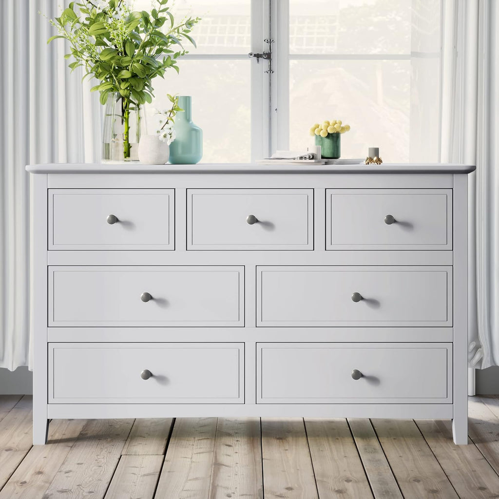 White Solid Wood 3 Pcs Full Bedroom Sets (Old SKU:BS315100AAK)