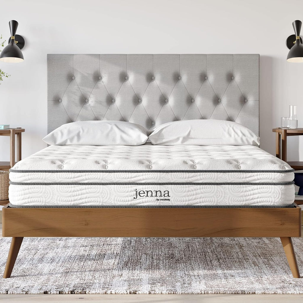 Modway Jenna 8' Innerspring and Memory Foam King Mattress With Individually Encased Coils