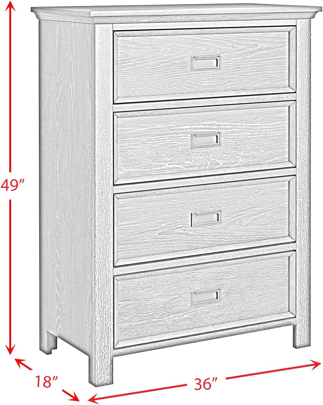Picket House Brooklyn Kids Full Bookcase 3PC Bedroom Set in White