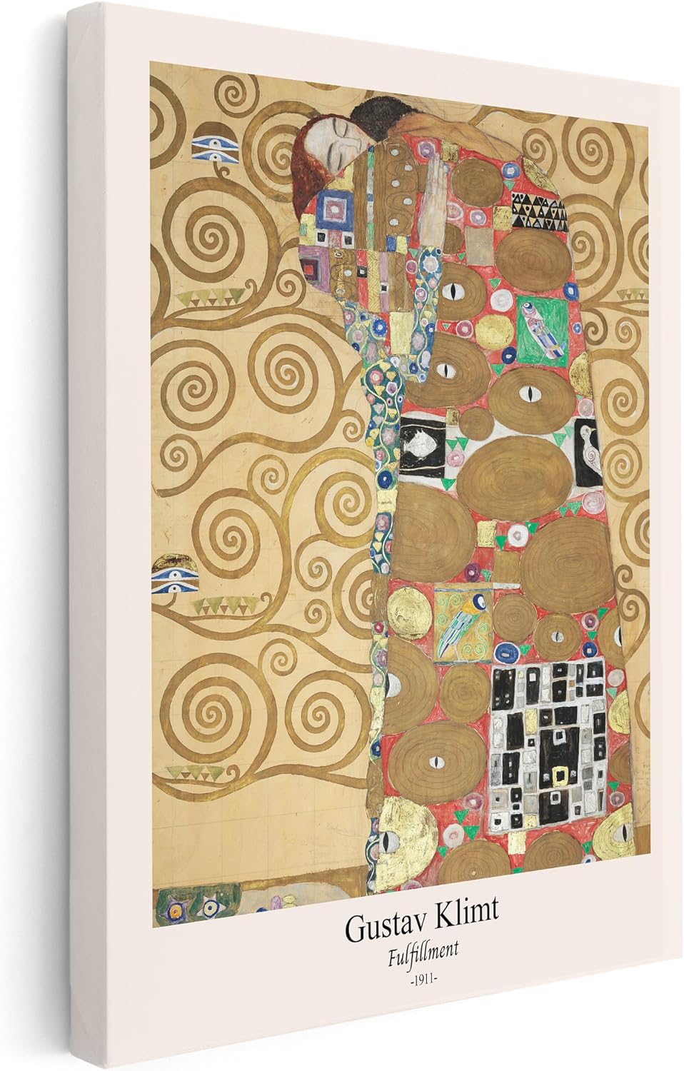 Poster Master Vintage Gustav Klimt Canvas - Retro Fulfillment Print - Abstract Symbolism - Aesthetic Art - Classic Painting - Art Nouveau - Living Room Wall Decor - 24x32 STRETCHED Canvas