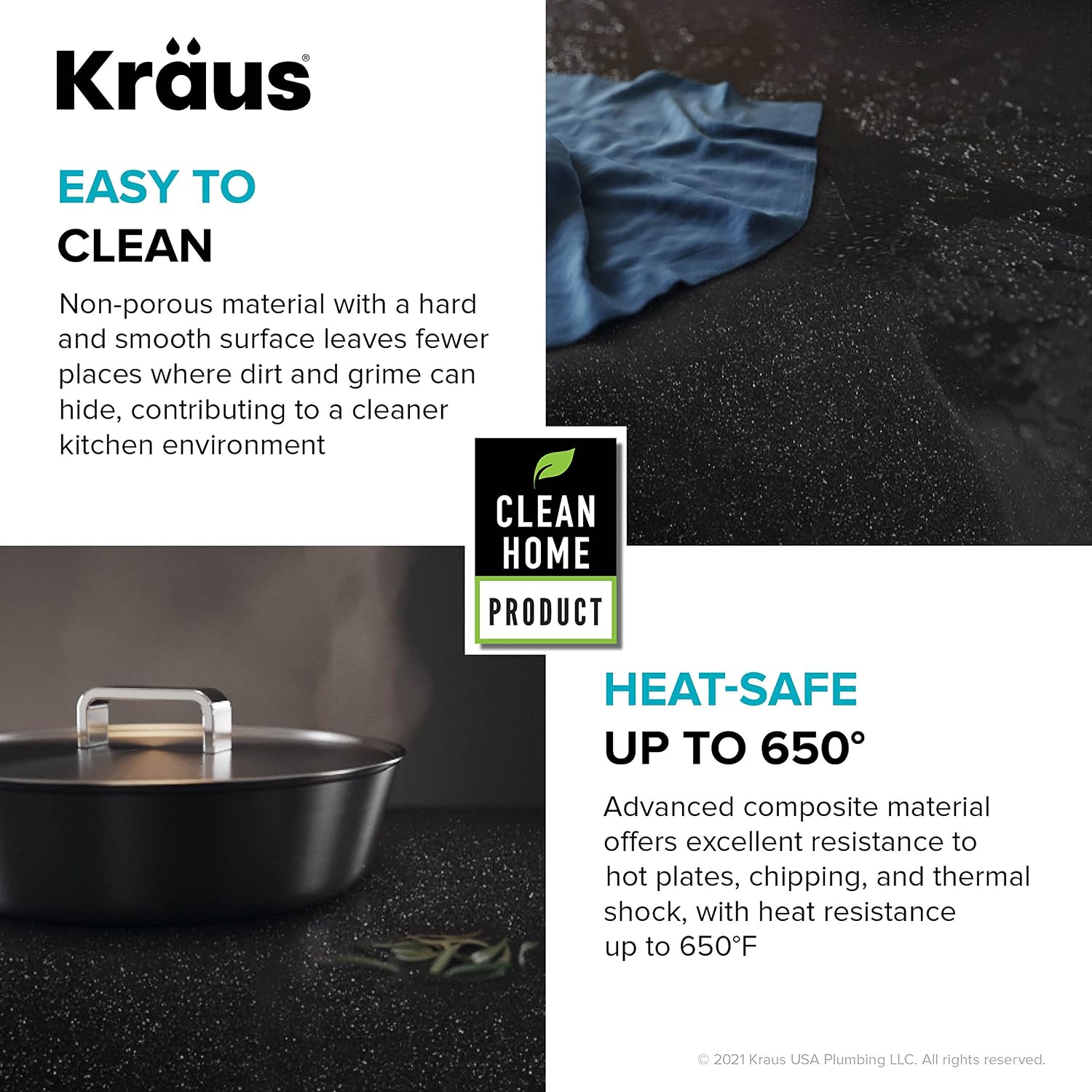 KRAUS Bellucci 30' in. Undermount Workstation Granite Kitchen Sink in Metallic Black with Accessories, KGUW2-30MBL