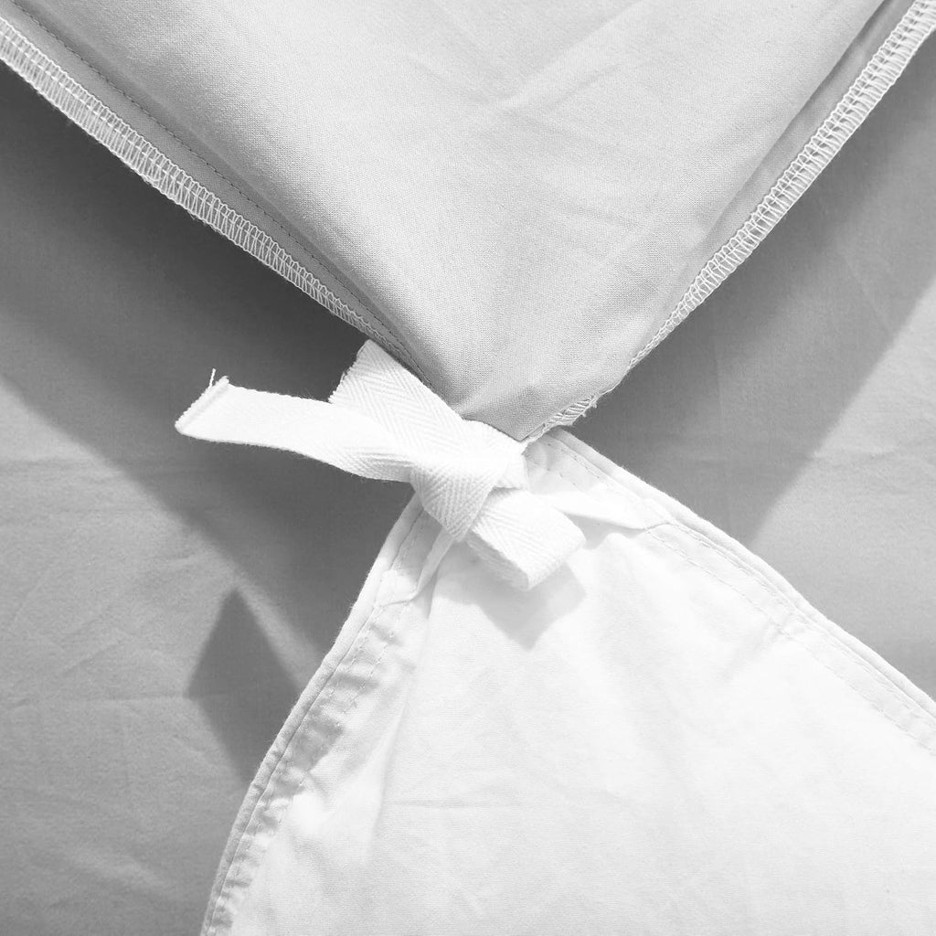 Casabolaj Equilibrio Duvet Covers Set Queen Size 3 Pieces Do Not Include Filling Casual Modern Minimalist Siver and Grey Color 100% Egyptian Cotton Sateen Luxury 400 TC Cross Patchwork Manufacturing