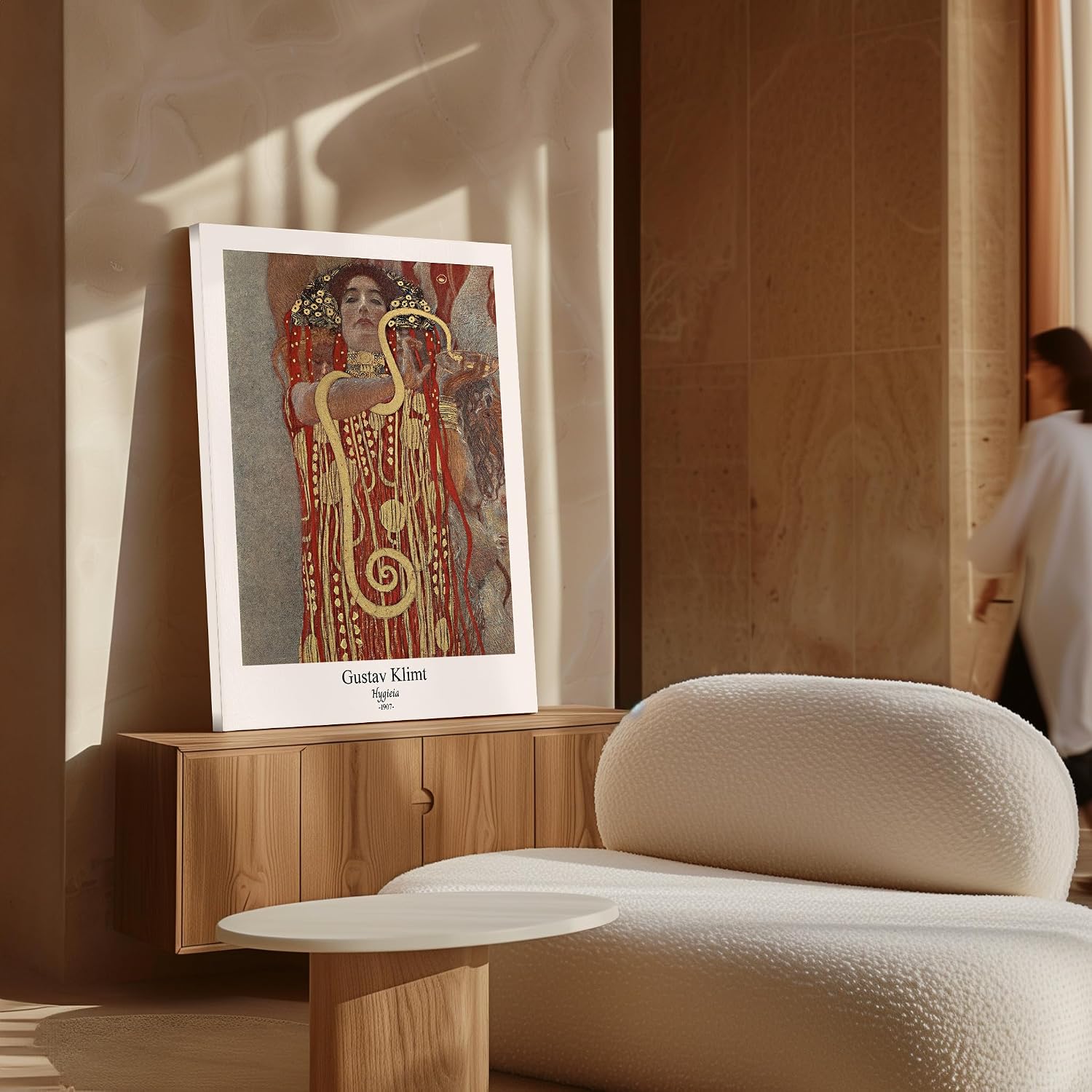Poster Master Vintage Gustav Klimt Canvas - Retro Hygieia Print - Greek Goddess of Health Art - Classic Symbolism Painting - Art Nouveau - Aesthetic Living Room Decor - 24x32 STRETCHED Canvas