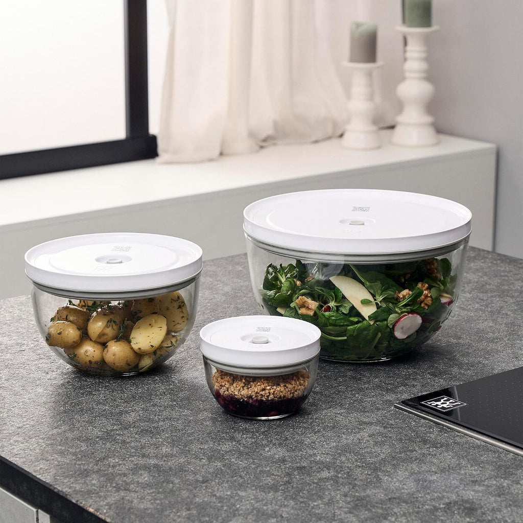 ZWILLING Fresh & Save BOWLS 9-pc Glass Vacuum Bowl Starter Set