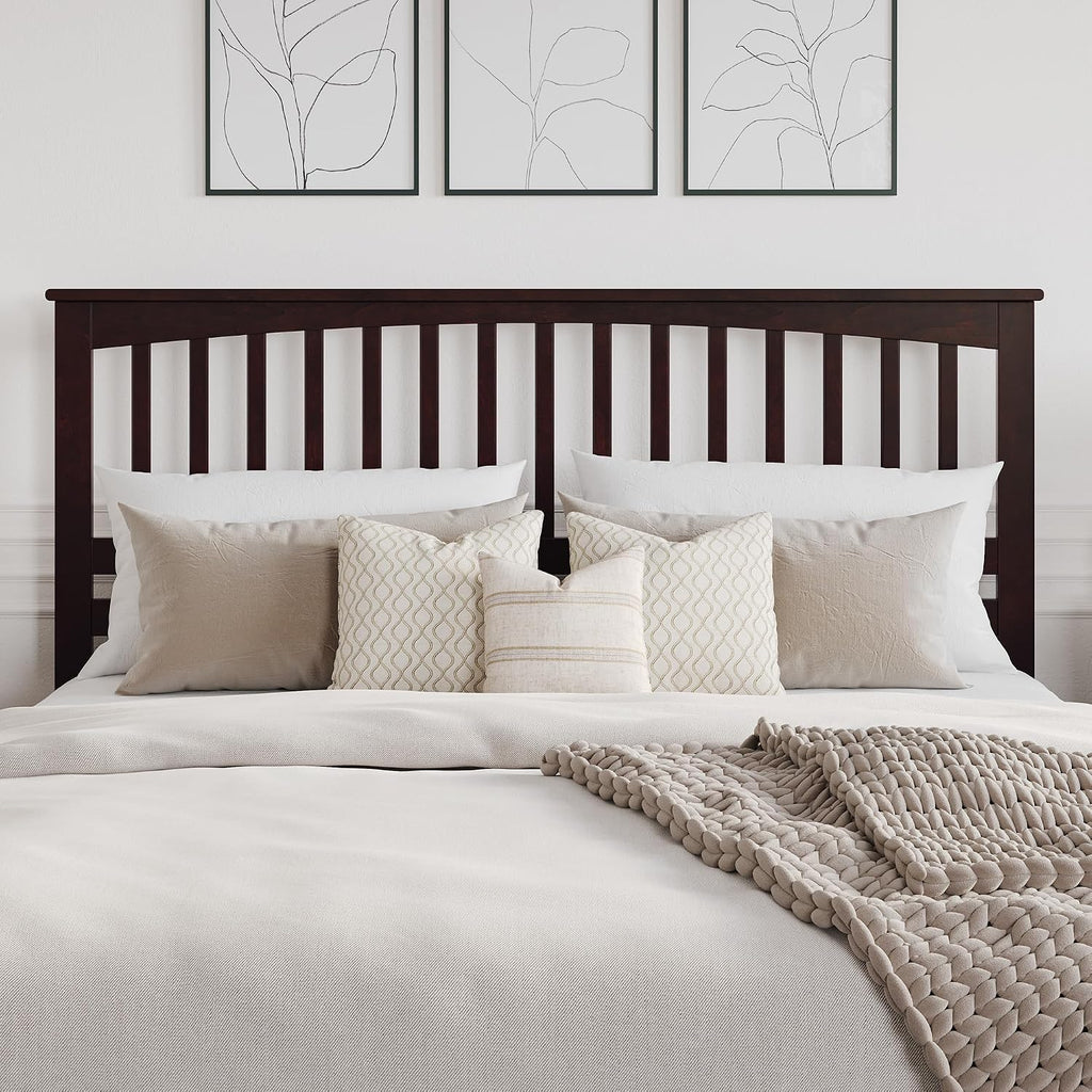 AFI, Mission King Solid Wood Headboard, Espresso
