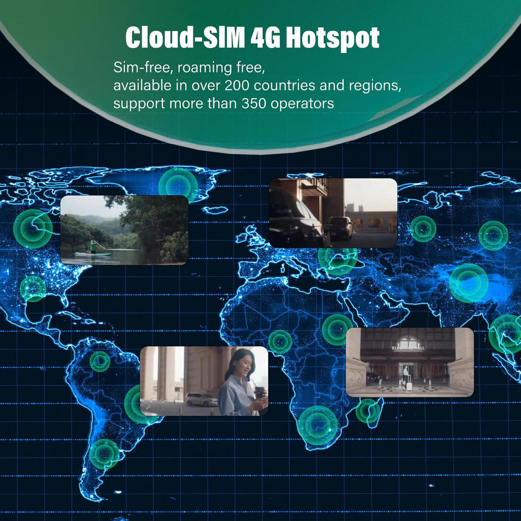 GlocalMe UniCord Charging Cable and Numen Air 5G Hotspot with 30GB US/CA/MX Data 60Days, Portable WiFi Hotspot for Travel