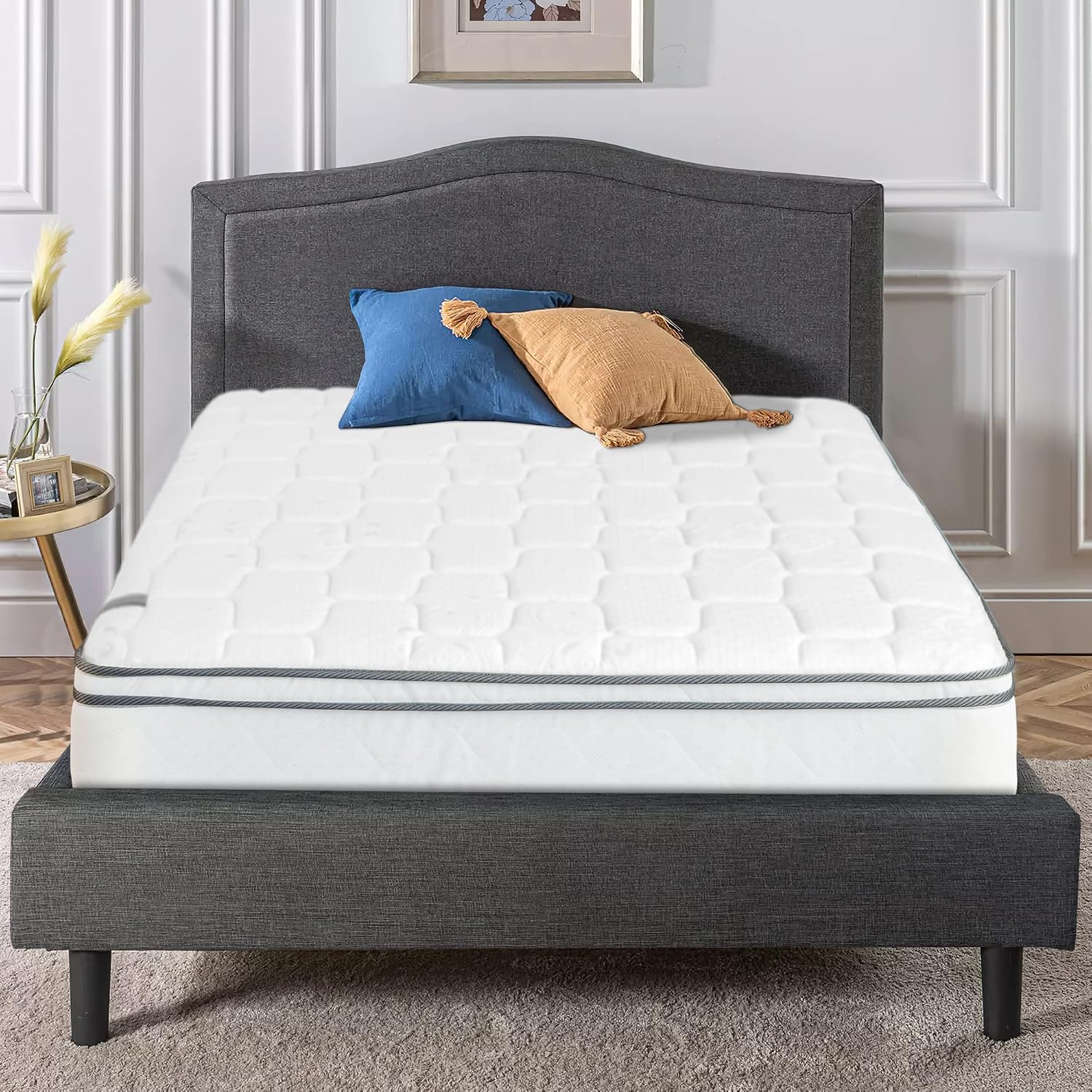 Nutan, 9-Inch Meduim Plush Eurotop Innerspring Mattress, Twin XL