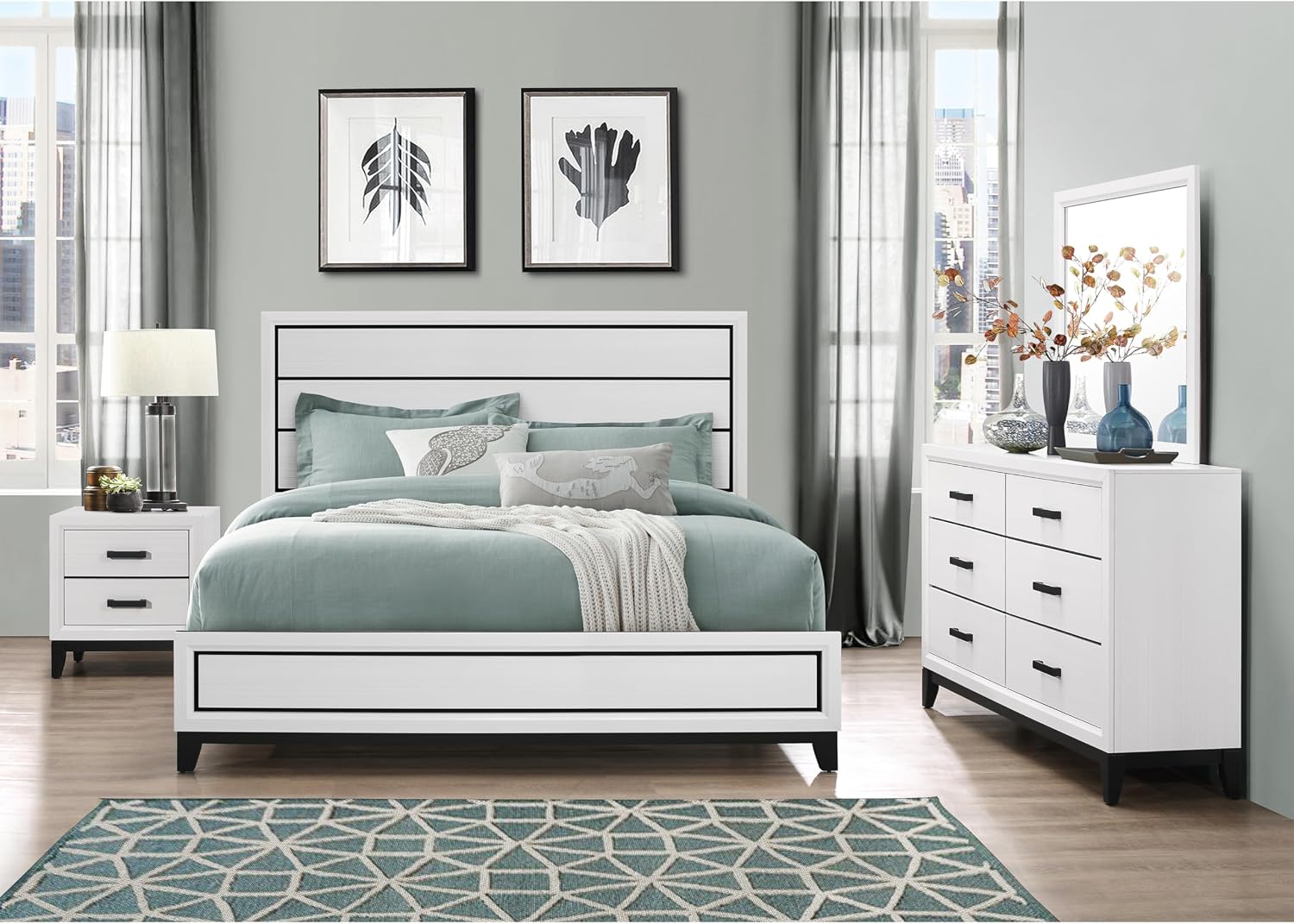 White 5PC Full Bedroom Set