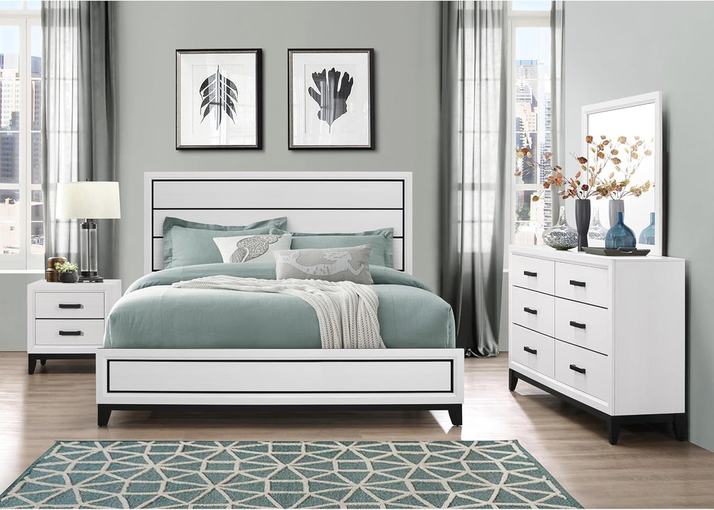 GOWE Mirage White 5PC Full Bedroom Set