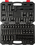 SUNEX TOOLS 3351, 3/8 Inch Drive Impact Socket Set, 51-Piece, Metric, 7mm - 22mm, Standard/Deep/ Universal, Cr-Mo Steel, Radius Corner Design, Heavy Duty Storage Case, Meets ANSI Standards