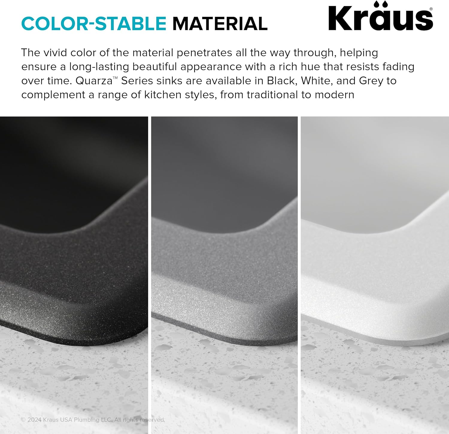 KRAUS Quarza 31-inch Undermount Single Bowl Granite Kitchen Sink in Black Onyx, KGU-413B