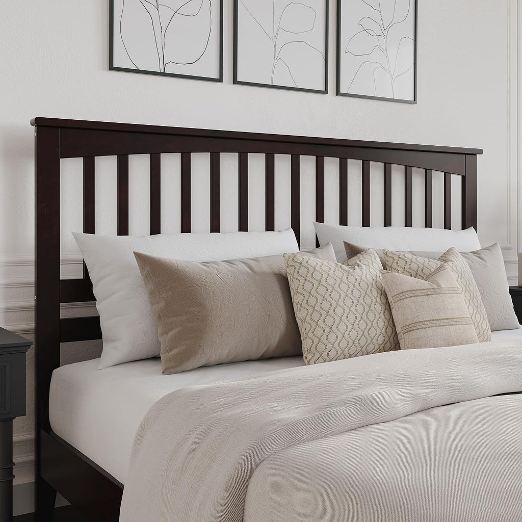 AFI, Mission King Solid Wood Headboard, Espresso
