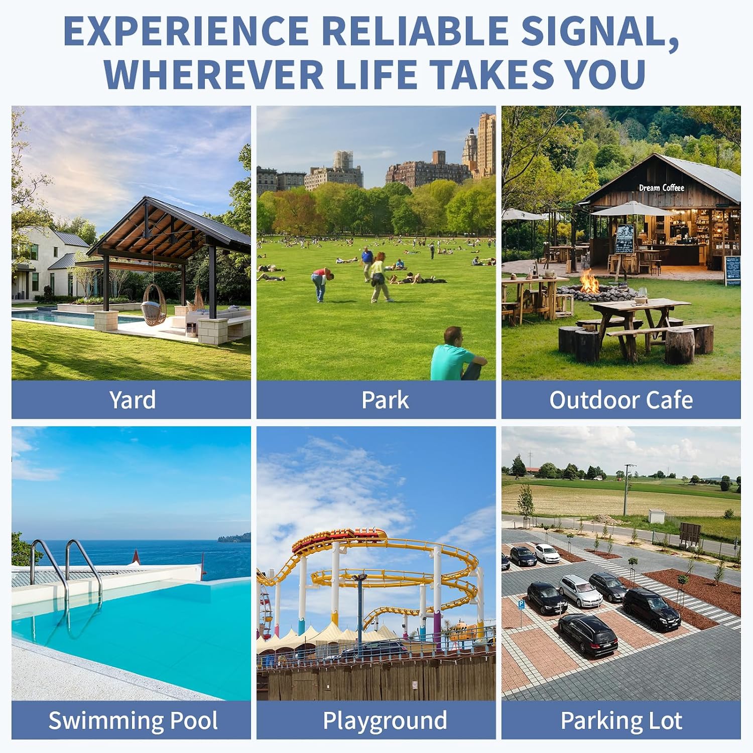 Outdoor WiFi Extender AX1800, Outdoor High Power Long Range WiFi Booster with 6 Antennas, Dual Band Outdoor Access Point Gigabit Port, WiFi Extenders Booster for Backyard, Garage, Farm, Pool